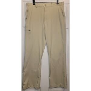 Under Armour Performance Golf Pants Men's Size 36x32 Ivory Comfort Chino Casual